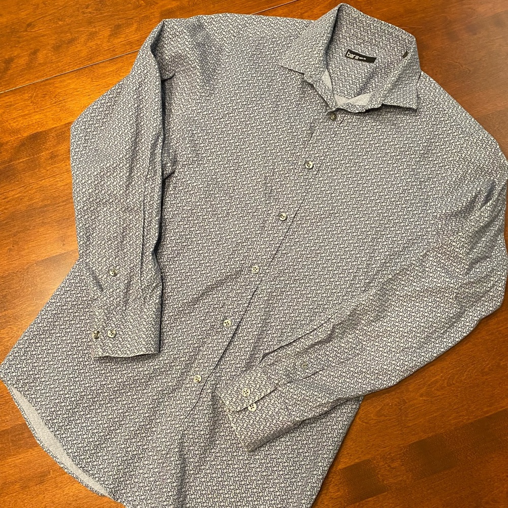 Bar III Slim Fit Long Sleeve Button Down Shirt